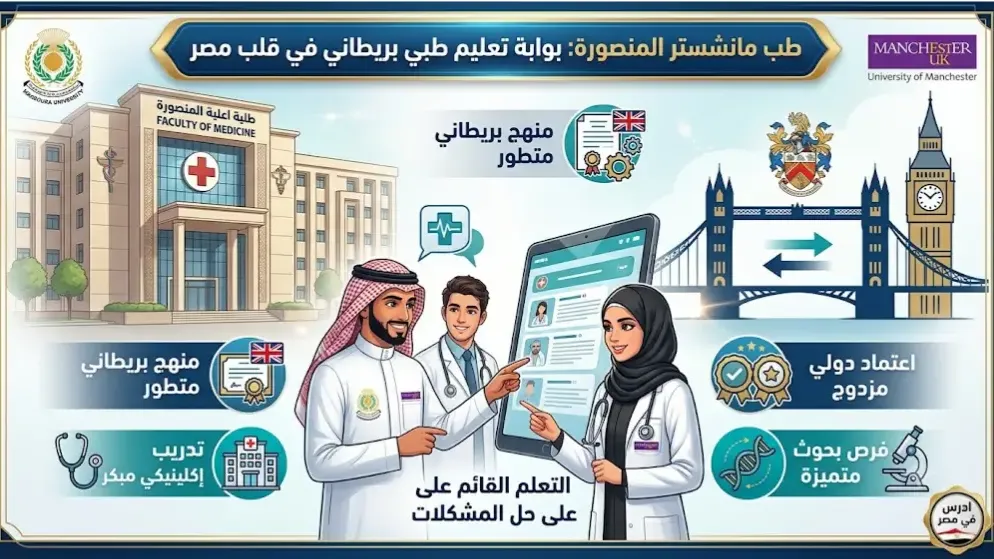برنامج طب مانشستر المنصورة الرسوم والشروط للسعوديين