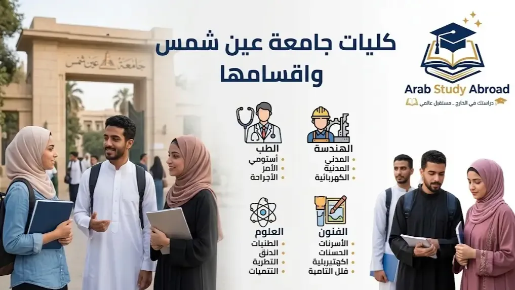 كليات جامعة عين شمس واقسامها